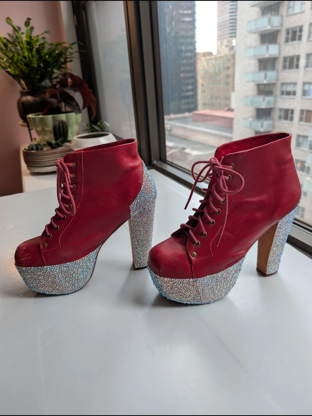 Jeffrey Campbell rhinestones added